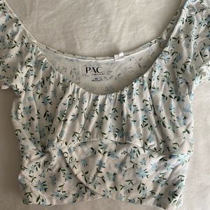 Pacsun Brand, White & Floral Top